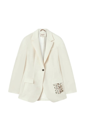 RETORI embroidered single-breasted virgin-wool blazer - Neutrals