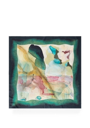 RETORI Miko Veldkamp print silk scarf - Green