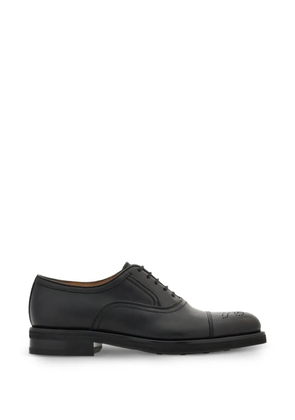 Ferragamo oxford shoe with broguing detail - Black