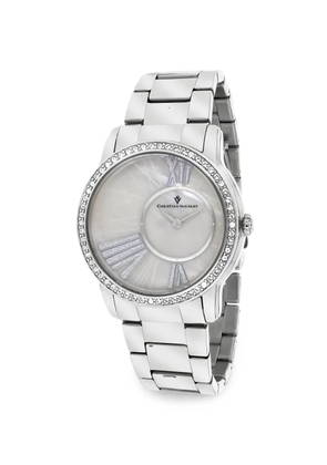 CHRISTIAN VAN SANT Exquisite crystal-embellished 38mm watch - White