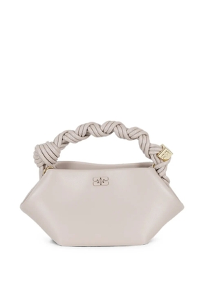 GANNI Mini Bou braided-handle tote bag - Neutrals