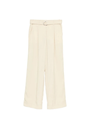 Helmut Lang belted pleated trousers - Neutrals