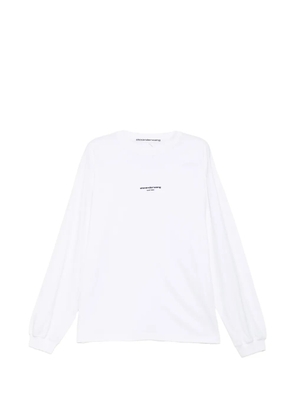Alexander Wang logo-print long-sleeve T-shirt - White