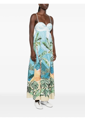 FARM Rio Rio Mosaic printed midi dress - Blue