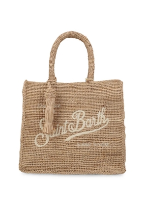 MC2 Saint Barth raffia-woven tassel-detail tote bag - Neutrals