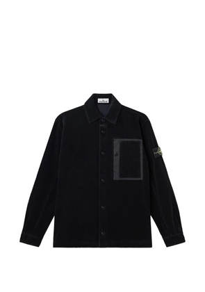Stone Island corduroy patch-pocket overshirt - Black