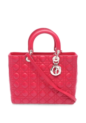 Christian Dior Pre-Owned 2010s large Lady Dior tote bag - Pink