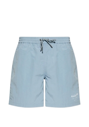 AllSaints Undergrnd drawstring swim shorts - Blue