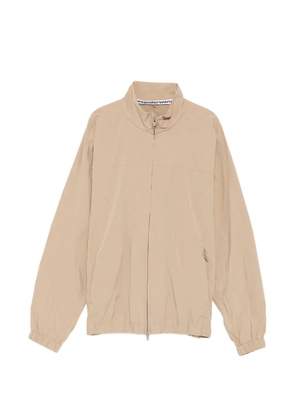 Alexander Wang perforated logo track jacket - Neutrals