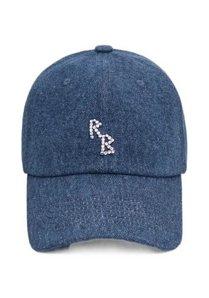 Ruslan Baginskiy crystal-embroidered denim baseball cap - Blue