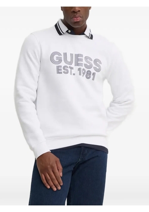 GUESS USA logo-print crew-neck sweater - White
