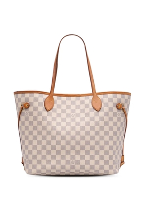 Louis Vuitton Pre-Owned 2018 Damier Azur Neverfull MM tote bag - White