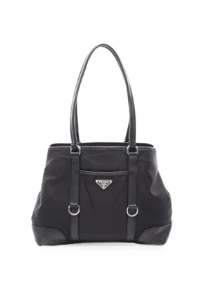Prada Pre-Owned 2010s triangle logo tote bag - Black
