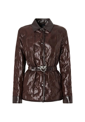 PINKO quilted belted jacket - Brown