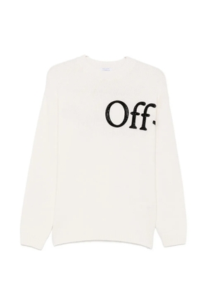 Off-White logo-patch sweater - Neutrals