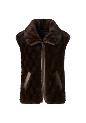 PINKO faux-fur gilet - Brown