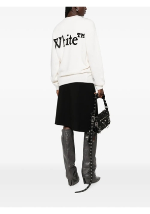 Off-White logo-patch sweater - Neutrals