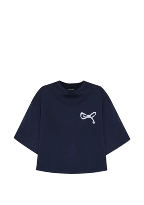 Emporio Armani bow-detail T-shirt - Blue