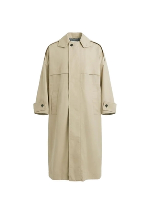 Marni storm-flap buttoned coat - Neutrals