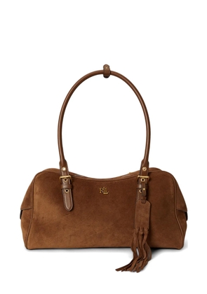 Lauren Ralph Lauren large Marcy suede shoulder bag - Brown