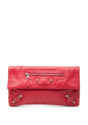 Balenciaga Pre-Owned 2012 Lambskin Motocross Giant 12 Envelope clutch bag - Red