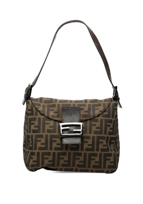 Fendi Pre-Owned 2000-2010 Zucca Canvas Double Flap Mamma shoulder bag - Brown