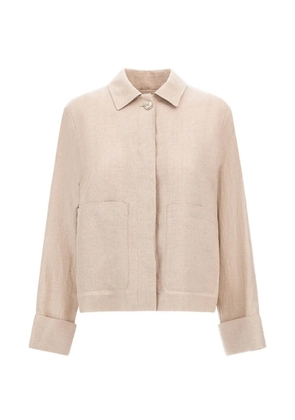 Herno fade-effect linen jacket - Neutrals