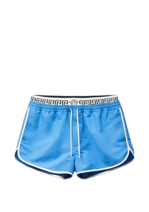 Versace double-waistband swim shorts - Blue