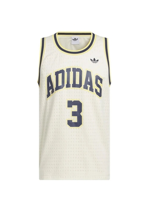 adidas logo-print tank top - Neutrals