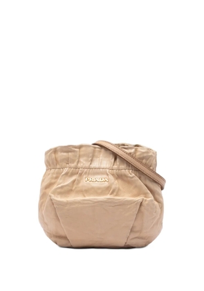 Prada Pre-Owned 2013-2026 Nappa Leather Antique bucket bag - Neutrals
