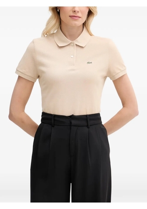 Lacoste logo-patch piqué polo shirt - Neutrals