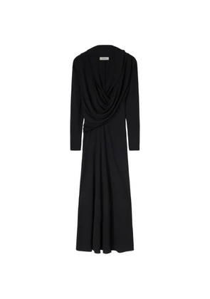 RETORI draped hooded maxi dress - Black