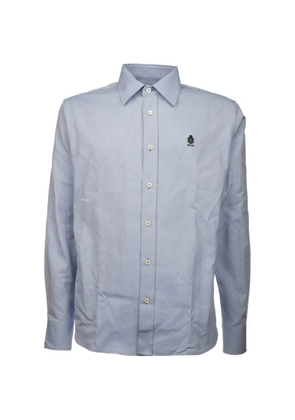Prada logo-embroidered button-down shirt - Blue