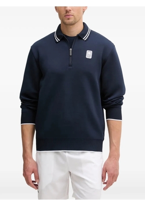 Lacoste quarter-zip polo-collar sweatshirt - Blue