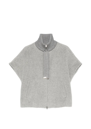 Herno high-neck cap-sleeve jacket - Grey