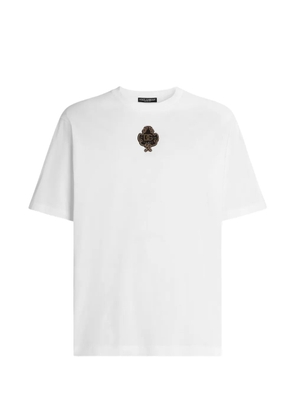 Dolce & Gabbana cotton T-shirt with patch - White