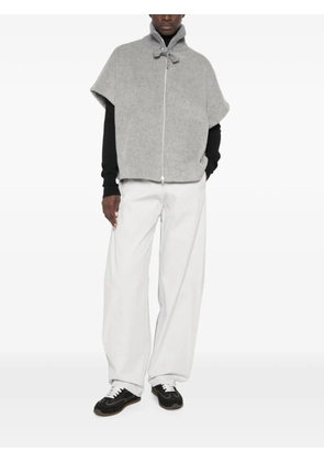 Herno high-neck cap-sleeve jacket - Grey