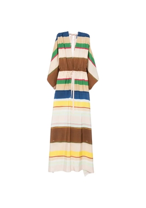 FENDI striped draped jumpsuit - Neutrals
