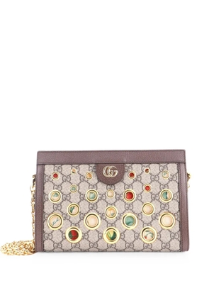 Gucci Pre-Owned Ophidia Chain Grommet GG Coated Canvas Small shoulder bag - Brown