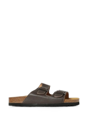 Woolrich grained-leather buckled sandals - Brown