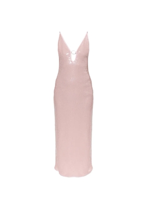 Oséree sequin-embellished ring-detail maxi dress - Pink