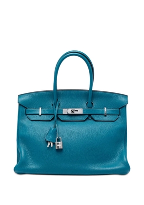 Hermès Pre-Owned 2013 Clemence Verso Birkin Retourne 35 handbag - Blue