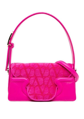 Valentino Garavani Pre-Owned 2021-2026 La Petit Leather Trimmed Toile Deuxieme Iconographe satchel - Pink