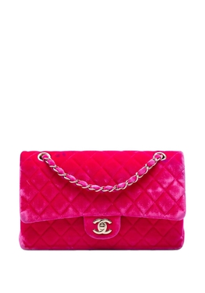 CHANEL Pre-Owned 2015-2016 Medium Classic Velvet Double Flap shoulder bag - Pink