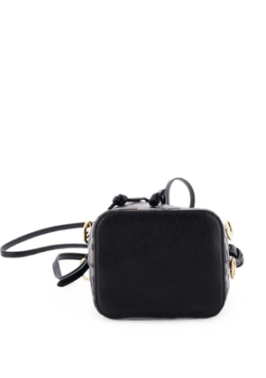Fendi Pre-Owned Mon Tresor Zucca Embossed Leather Mini bucket bag - Brown
