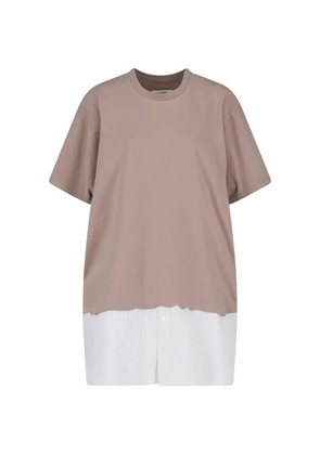 MM6 Maison Margiela layered mini dress - Neutrals