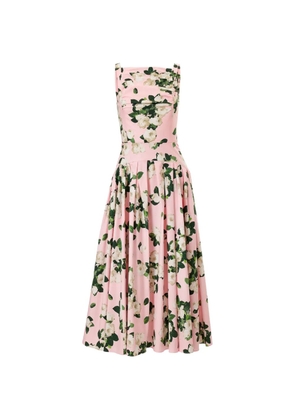 Carolina Herrera floral-print midi dress - Pink