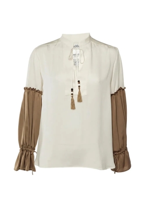 Max Mara tassel tie-fastening blouse - Neutrals