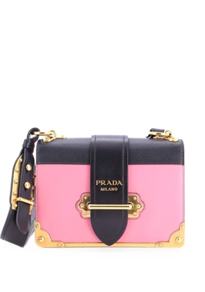 Prada Pre-Owned Cahier Leather and Saffiano Leather Small crossbody bag - Pink