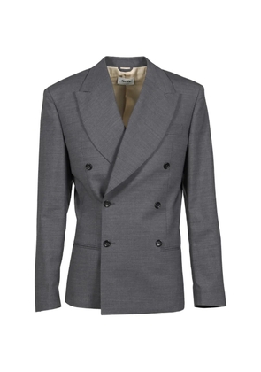 AWGE double-breasted peaked-lapel blazer - Grey